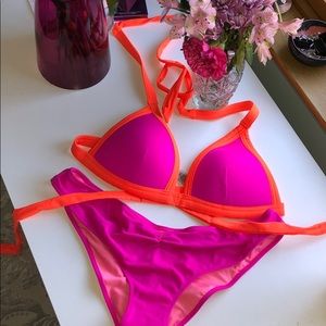 Hot pink bikini